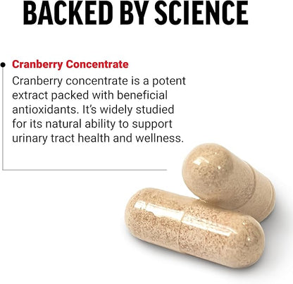 FORCE FACTOR Cranberry Concentrate, Cranberry Pills for Women and Men to Support Urinary Tract Health, High-Potency Cranberry Extract, Vegan Friendly, 90 Capsules