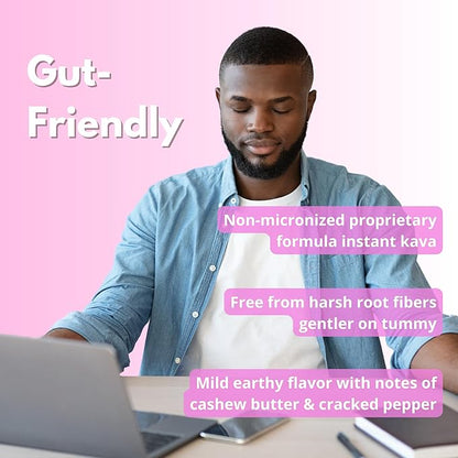 Instant Kava Tea Powder Kelai - Volcano Island’s Secret - 12+ Servings - Noble Kava Juice from Epi Island Vanuatu - Stress Release & Mood Support - Non-Habit Forming - Easy Mix 30:1 Concentrate