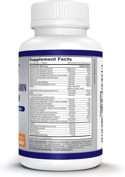 Mega Multivitamin One-per-Day, Supports Immune System, foundational Health, Full Spectrum of Vitamins and Minerals, and Much More ...30-Day Supply (30 Non-GMO Tablets)