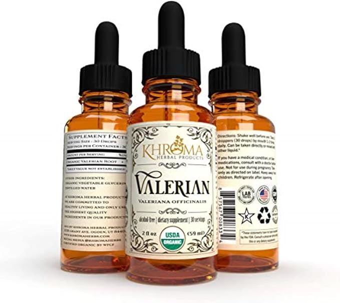 Organic Valerian Root - 2 oz Liquid in a Glass Bottle - 30 Maximum Strength Servings