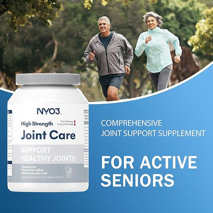 Glucosamine 1500mg with Chondroitin MSM 120 Capsules Collagen Peptide | Joint Support Supplement, 30 Day Supply Joint Health