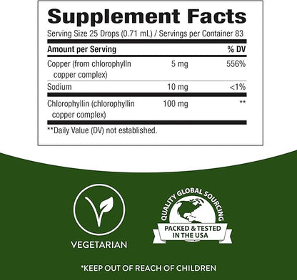 Nature's Way Chlorofresh, Liquid Chlorophyll Concentrate Drops, Internal Deodorant*, Supports Detoxification Pathways*, Mint Flavored, 2 Fl. Oz.