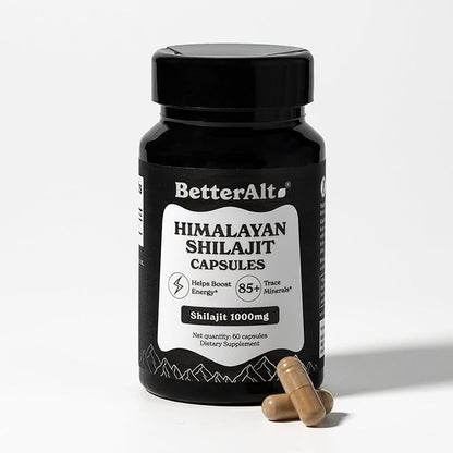 Shilajit Capsules | Himalayan Superfood | Lab-Tested for Purity | Helps Improve Energy & Stamina | 1-Month Dietary Supplement