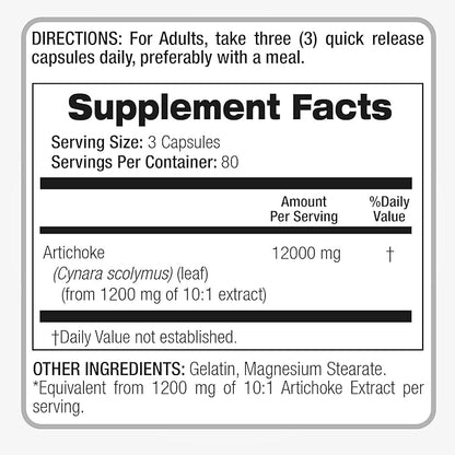 FITO MEDIC'S Lab | Artichoke Extract | Artichoke Extract Capsules |240 Capsules |12000 mg | Artichoke |Artichoke Supplement | alcachofa.