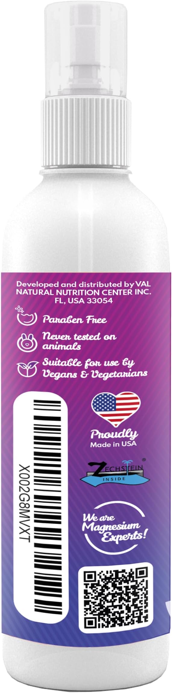 VAL Lombardi Magnesium Aromatherapy Spray with Peppermint & Essential Oils - Quick Comfort for Head Tension, Made in USA, 4 oz.