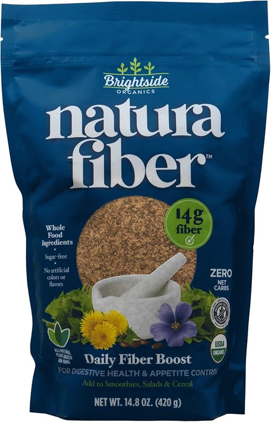 All-Natural Organic Fiber Powder Supplement, Plant-Based Whole Food Ingredients, No Artificial Colors or Flavors