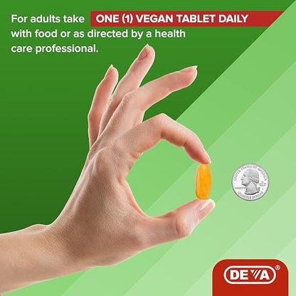 DEVA Vegan Glucosamine MSM & Chondroitin + Turmeric, CMO, Boswellia, Hyaluronic Acid & More, Improved Non-Animal Formula, 90 Tablets