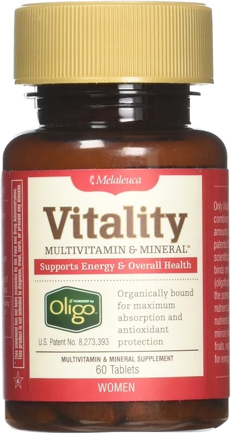 Melaleuca Multivitamin & Mineral Supplement for Women, Powered by Oligo (60 Tablets) — Supports Energy & Overall Health / Organically Bound for Maximum Absorption and Antioxidant Protection