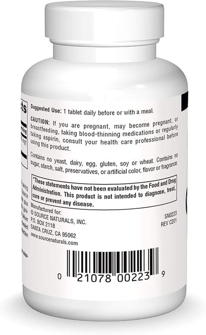 Source Naturals Ginkgo-24 - Ginkgo Biloba Extract 120 mg Supports Mental Acuity - 120 Tablets