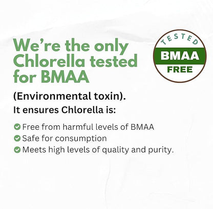Chlorella Capsules Organic 3000 mg - Cracked Cell Wall Blue Green Algae Supplement - Best Natural Detox Cleanse - Plant Vitamins Minerals Chlorophyll Vegan Protein Powder Pills - Made in USA