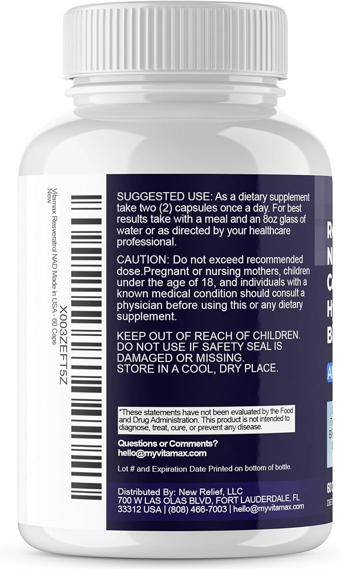 Resveratrol NAD+ Berberine Hyaluronic Acid - Biotin Grape & Blueberry + NAC - Collagen Peptides - Hair, Nail, Skin & Joint Supplement - 21-in-1 Women and Men - Made in USA (60 Count (Pack of 1)