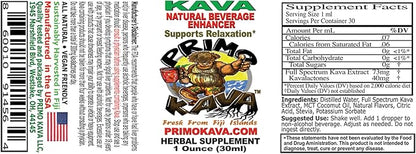 Kava Drops | Water Soluble Kava Extract | Concentrated Tincture Beverage Enhancer | Authentic Kava Kava from Fiji, 40mg Kavalactones | 1oz