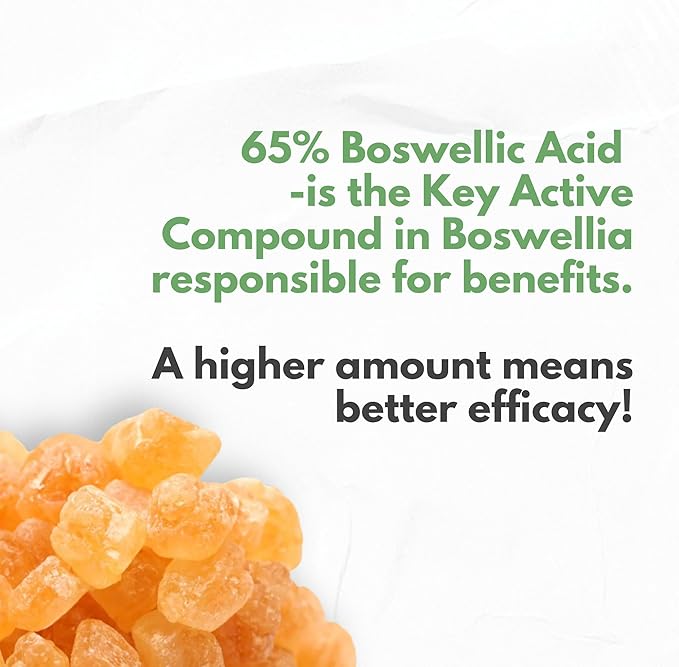 Boswellia Serrata Extract Capsules 65% Boswellic Acid 700mg Equal to 7000mg Resin Powder, Extra Strength & Superior Absorption, 6 Month Supply 180 Vegan Capsules Non-GMO