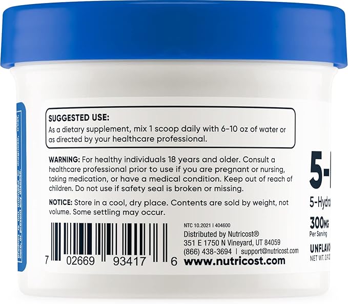 Nutricost 5-HTP Powder 25 Grams (3 Pack) (300mg Per Serving)