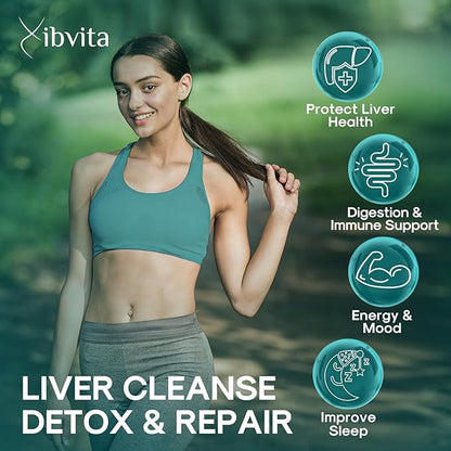 Liver Cleanse Detox & Repair Supplement - Silymarin Milk Thistle Supplement with Milk Thistle, Dandelion Root & Artichoke, Liver Health Support Supplements for Women & Men - 90 Capsules