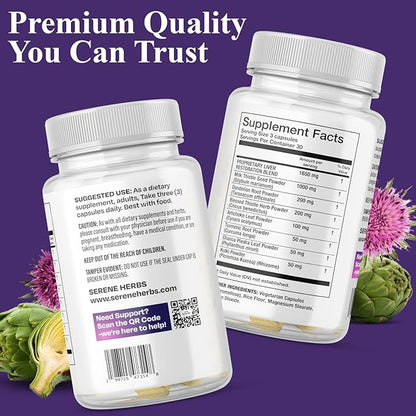 Liver Cleanse Detox & Repair Formula – Pure Health Liver Support with Milk Thistle, Artichoke & Dandelion Root for Fatty Liver & Liver Health Herbal Detox Supplement Capsules (60 Count)