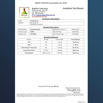 ProHealth Pure Krill Oil Omega-3 (500 mg, 60 softgels)