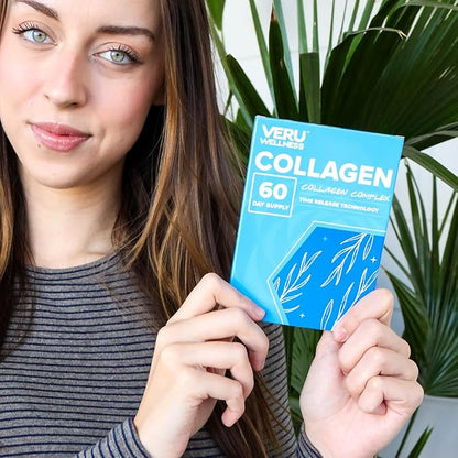 Veru Wellness Collagen Booster Patch - 60 Day - Easy to Use - Support Skin, Joint, Hair and Nails