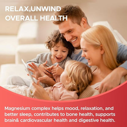 2 Pack Magnesium Glycinate Liquid, 1000mg Magnesium Complex Supplement with Cellulose Fiber, Bromelain, Vitamin B6, C, D, Zinc to Support Night, Muscle, Relax, Bone, Mood, Muscle