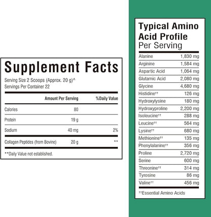 Bovine Collagen Peptides Powder 16oz