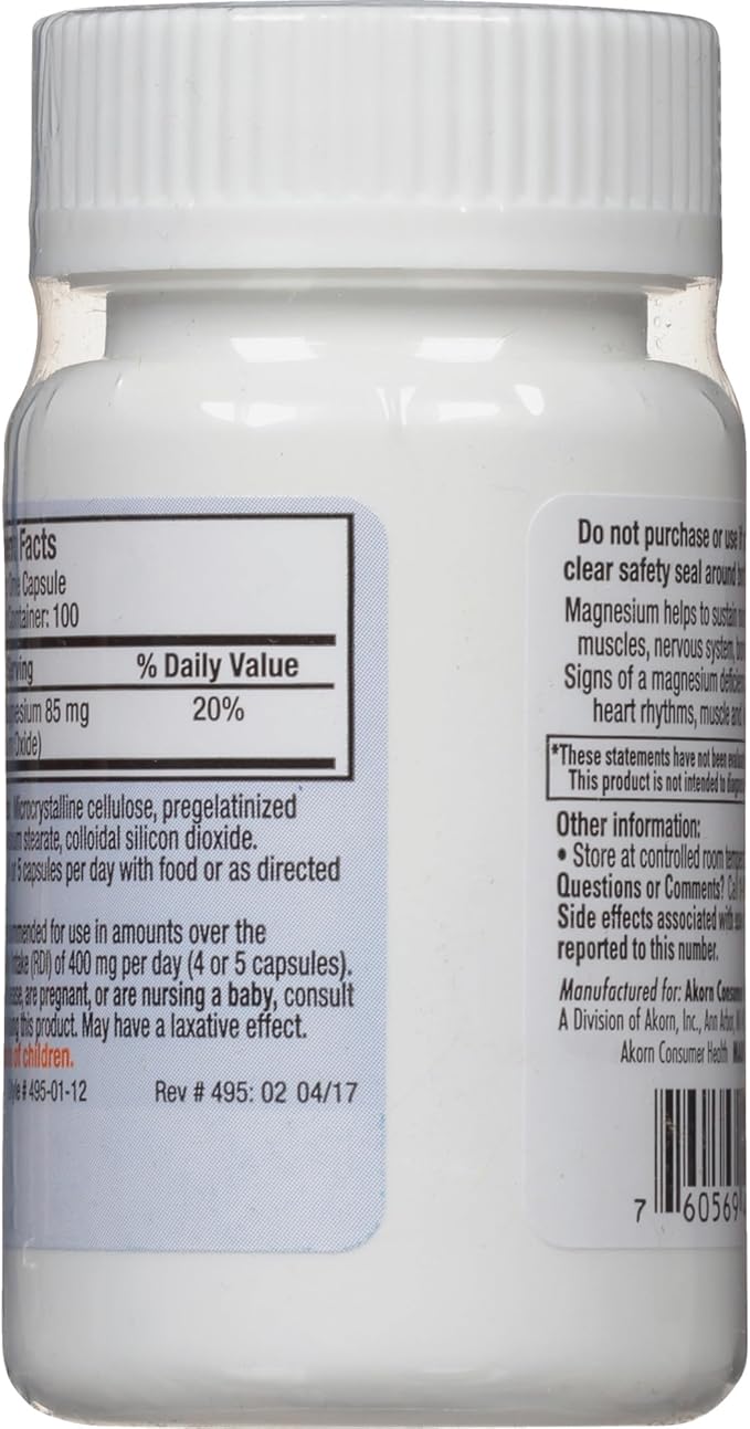 Uro-Mag Magnesium Supplement, Magnesium Oxide Dietary Mineral Supplement, 100 Count