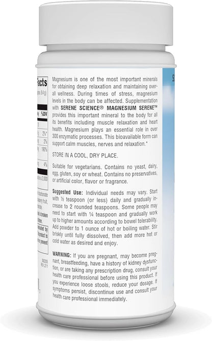 Source Naturals Serene Science Magnesium Serene Berry Flavored, Peaceful Body, 9 Ounces