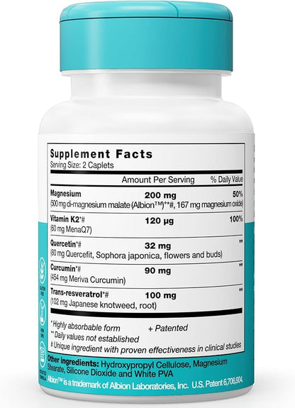 Heart Health - Heart Health & Blood Pressure Supplement for Men & Women, Supports Endurance, Recovery, Cholesterol & Cardiovascular Health, Plant-Based, Gluten-Free and Non-GMO, 60 Capsules