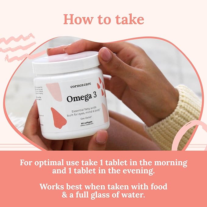 Triple Strength Omega 3 | Omega Fish Oil for Eyes | Eye Health Supplements | 60 Softgels