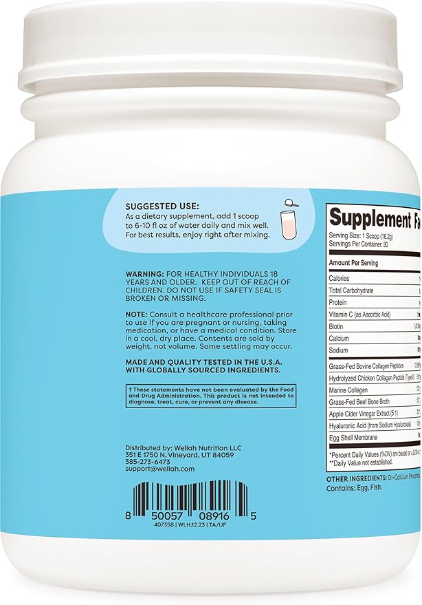 The Afterglow Multi Collagen Protein + Beauty (30 Servings, Unflavored) - Hair, Skin, Nail & Joint Support - Non-GMO and Gluten Free
