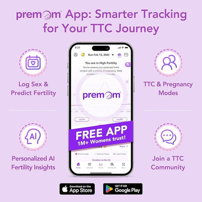 Premom Prenatal Pre & Probiotics for Women: Organic Prebiotics, 30 Billion CFU, 18 Diverse Strains - Supports Digestive, Gut & Immune Health for Mom and Baby - Daily Capsules