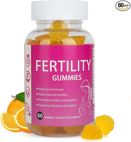 Fertility Support Gummies for Women Hormonal Balance & Conception Support, Prenatal Vitamins with Myo-Inositol & Pantothenic Acid, Fertility Gummies for Women Get Pregnant Fast, 60 Count