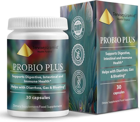 Health Pyramid Probio Plus Probiotics for Women and Man Bloating Relief Bio Cultures Complex Probiotics for Gut Health Supplements Probiotics for Children Probiotic Supplements, 30 Capsules