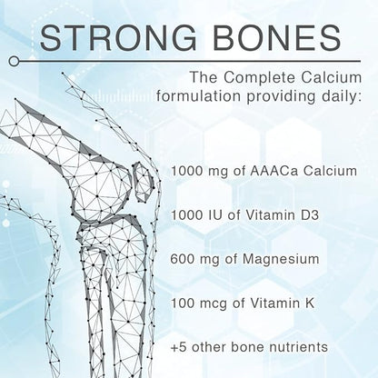 Lane Innovative - AdvaCAL Ultra 1000, Bone-Building Calcium*, Including Vitamin D3 and Magnesium, Easy Absorption (120 Servings) | Pack of 3