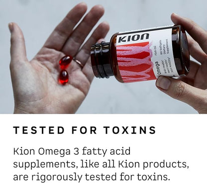Kion Omega - Omega 3 Fatty Acid Supplements - DHA Supplements - Mini Fish Oil Softgels - Omega 3 DHA EPA Fish Oil Pills - Fish Oil 1,000 mg - 30 Servings