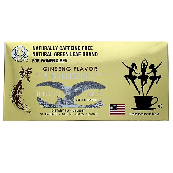 Ginseng Slim Power 3 Ballerina Tea - 18 Tea Bags (For Women & Men)