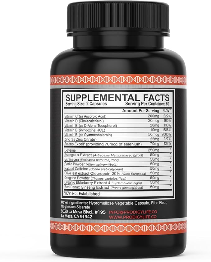 Premium Immune Support - HRP-Aid Cold Sore Medicine - Lysine Complex with Vitamin C, Zinc. L-Lysine 250mg. All Natural Formula (120ct)