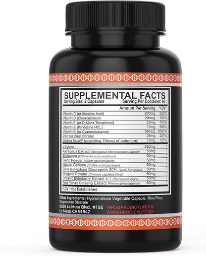 Premium Immune Support - HRP-Aid Cold Sore Medicine - Lysine Complex with Vitamin C, Zinc. L-Lysine 250mg. All Natural Formula (120ct)