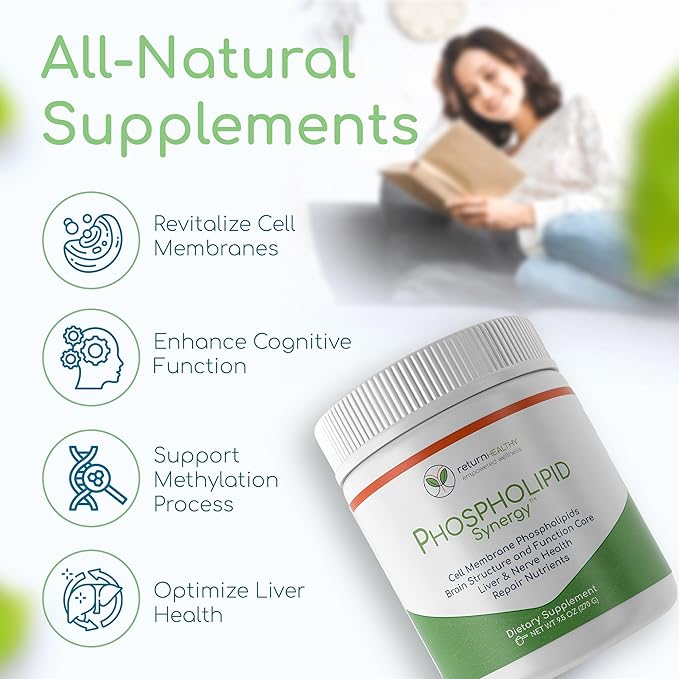 Phospholipid Synergy Powder | Antioxidant Powder for Cellular Repair | Brain Supplements for Memory and Focus | Liver Detox Supplements with an Advance Cleansing Formula | 270 g