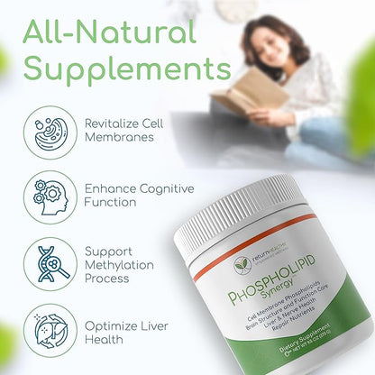 Phospholipid Synergy Powder | Antioxidant Powder for Cellular Repair | Brain Supplements for Memory and Focus | Liver Detox Supplements with an Advance Cleansing Formula | 270 g