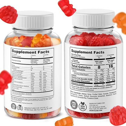 DR. MORITZ Elderberry Gummies for Kids and Toddlers (Multivitamin and Elderberry Bundle)