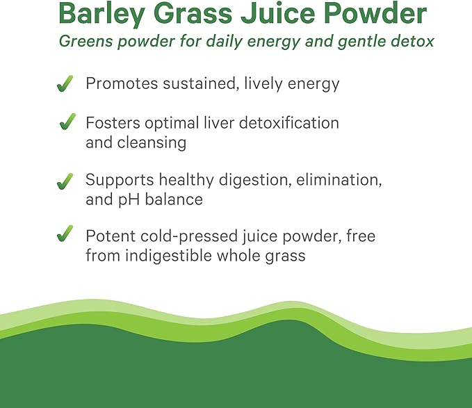 PURE SYNERGY Organic Barley Grass Juice Powder | Chlorophyll-Rich Greens Powder | Organic Cold-Pressed Barley Grass Juice | for Energy, Detox, and Digestion Support (5.3 oz.)