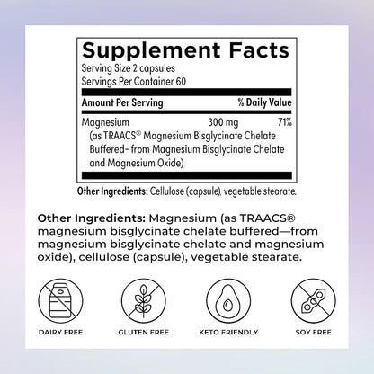 Reignite Wellness by JJ Virgin | Magnesium Body Calm | Chelated Magnesium Supplement for Energy Production, Sense of Calm & Immune Support | Magnesium Bisglycinate Chelate Complex | 120 Capsules