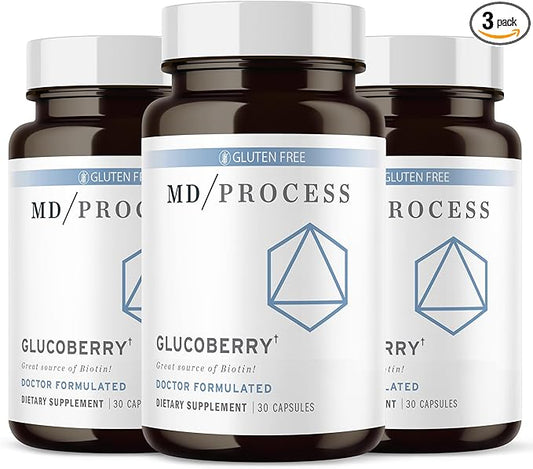 GlucoBerry Maqui Berry Extract with Chromium Picolinate for Blood Health Support - with Biotin and Gymnema Sylvestre - Doctor Formulated - 30 Capsules, 3 Pack