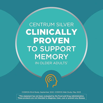Centrum Minis Silver Women's Multivitamin for Women 50 Plus, Multimineral Supplement with Vitamin D3, B Vitamins, Non-GMO Ingredients, Supports Memory and Cognition in Older Adults - 280 Ct