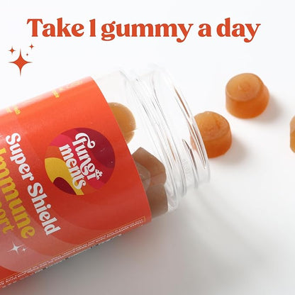 Super Shield Gummies - Mushroom Supplement for Immune Support - Maitake Mushrooms, Bovine Colostrum, Immune Boost, Beta-Glucans - Immune Support (30 Mushroom Gummies)