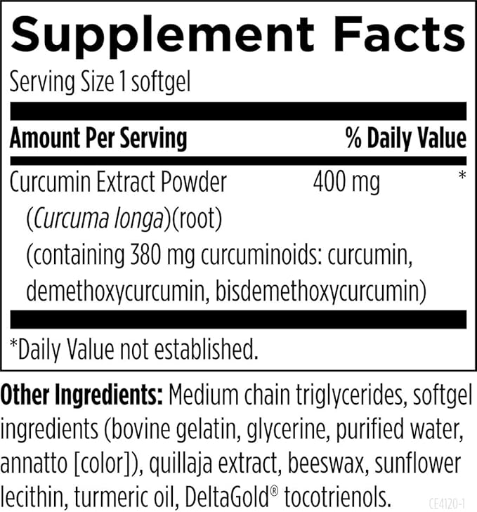 Designs for Health Curcum-Evail 400 - Bioavailable Turmeric Curcumin Supplements - Evail Emulsification Technology - Curcumin C3 Complex with Turmeric Oil + Vitamin E, Non-GMO (120 Softgels)