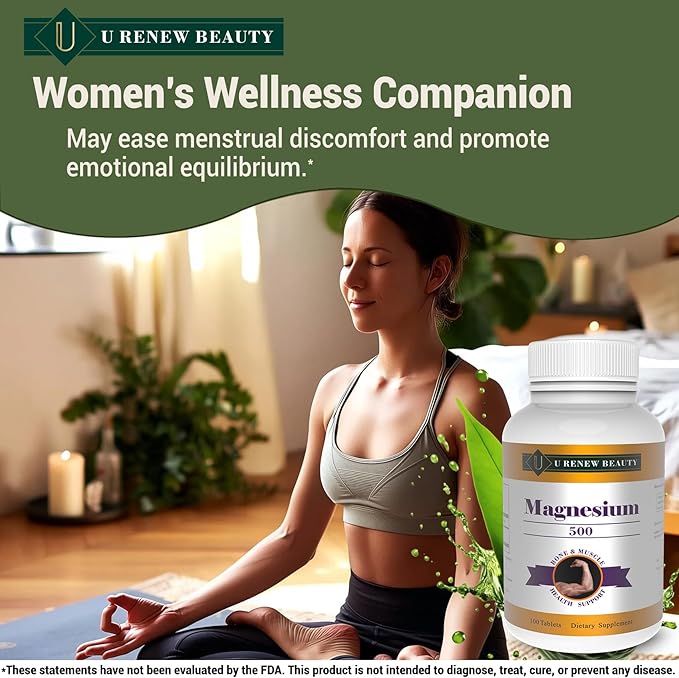 Magnesium 460mg Supplement,Magnesium Oxide Flakes for Muscle, Heart, Bone and Nerve Health Support,Coated Tablets,Non-GMO Ingredients,100 Servings (Pack of 2) 200 Day Supply