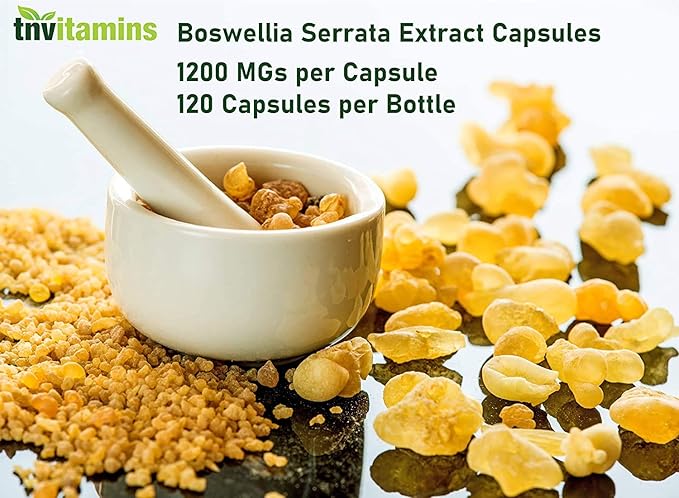 Boswellia Serrata Herbal Extract Capsules | 1200 MG/Capsule (120 Capsules) | Joint Support Supplement* | Ayurvedic Herb: Indian Olibanum/Frankincense