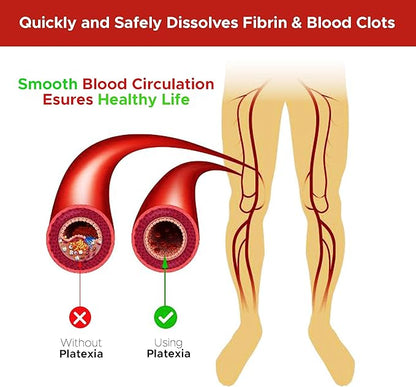 Platexia with 3,000 FU Nattokinase Supplement NSP-2, Natural Blood Thinner, Supports A Healthy Circulatory System by Vision Nutra