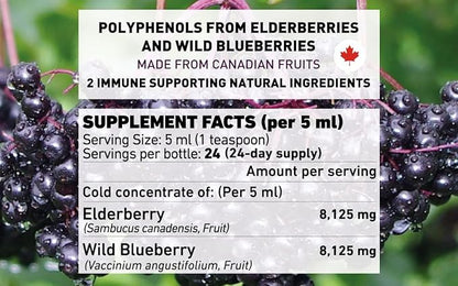 Immunia Elderberry & Wild Blueberry Concentrate. Strengthen Your Immune System Naturally. Delicious Taste. 24-Day Supply. (1-Pack)